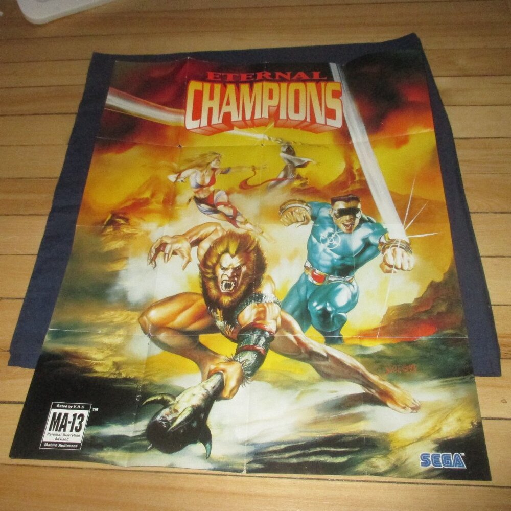 Eternal Champions for Sega Genesis 2-Sided Poster/Insert (Sega systems)